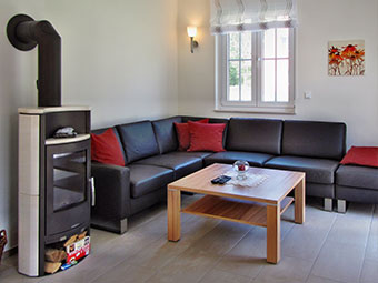 Blick in den Wohnbereich im Erdgeschoss